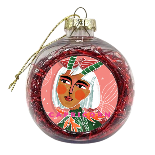 CAPRICORN GIRL - xmas bauble by Nichola Cowdery