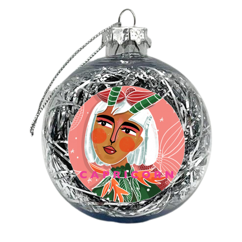 CAPRICORN GIRL - xmas bauble by Nichola Cowdery