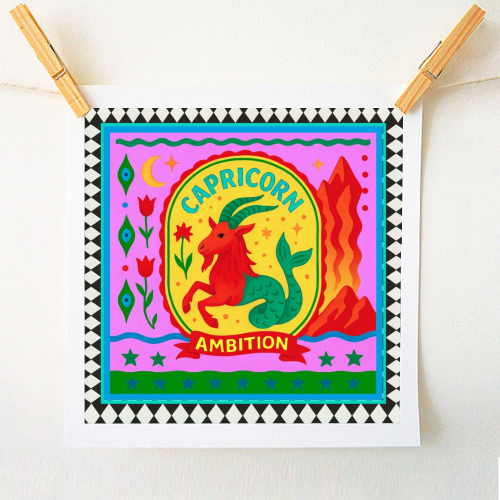 CAPRICORN STAR SIGN - A1 - A4 art print by Wallace Elizabeth