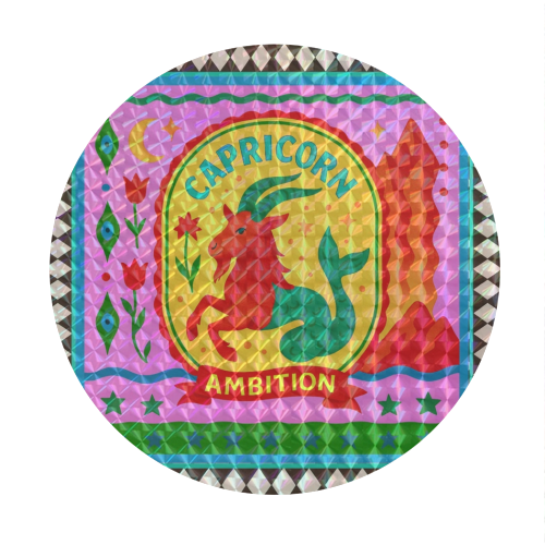 CAPRICORN STAR SIGN - Circle Sticker by Wallace Elizabeth