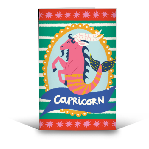Capricorn Star Sign Design - funny greeting card by AbiGoLucky