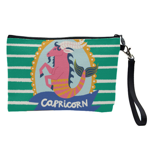 Capricorn Star Sign Design - pretty makeup bag by AbiGoLucky