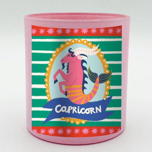 Capricorn Star Sign Design - scented candle by AbiGoLucky