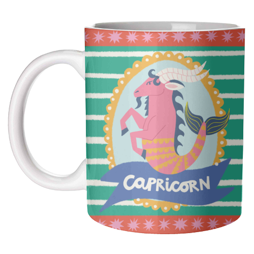 Capricorn Star Sign Design - unique mug by AbiGoLucky