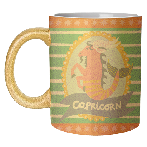 Capricorn Star Sign Design - unique mug by AbiGoLucky