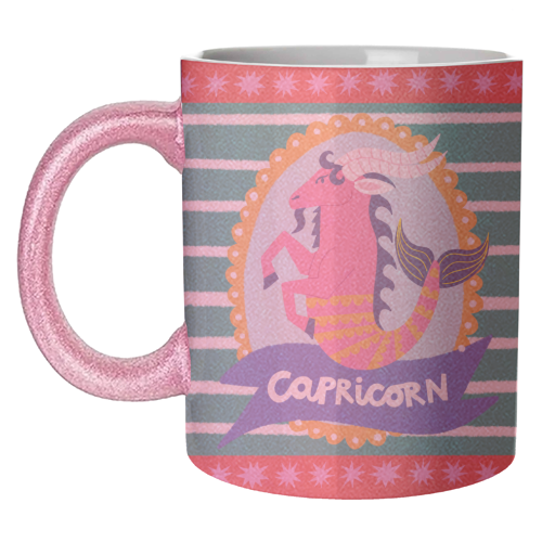 Capricorn Star Sign Design - unique mug by AbiGoLucky