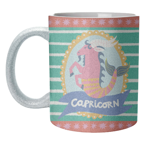 Capricorn Star Sign Design - unique mug by AbiGoLucky