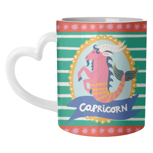 Capricorn Star Sign Design - unique mug by AbiGoLucky