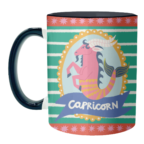 Capricorn Star Sign Design - unique mug by AbiGoLucky
