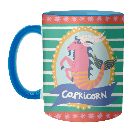 Capricorn Star Sign Design - unique mug by AbiGoLucky