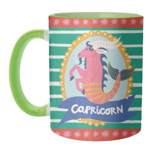 Capricorn Star Sign Design - unique mug by AbiGoLucky