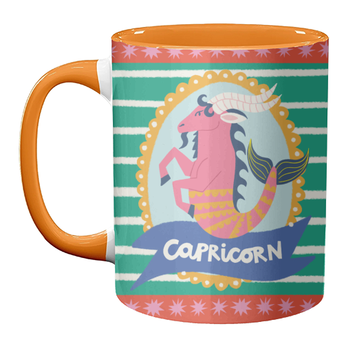 Capricorn Star Sign Design - unique mug by AbiGoLucky