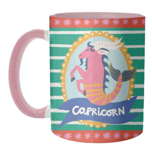 Capricorn Star Sign Design - unique mug by AbiGoLucky