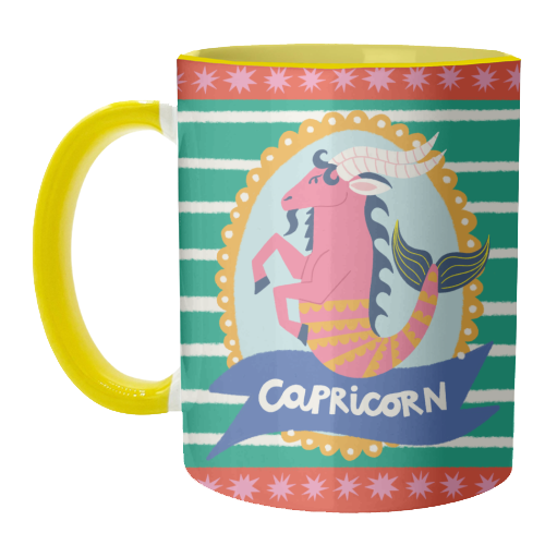 Capricorn Star Sign Design - unique mug by AbiGoLucky