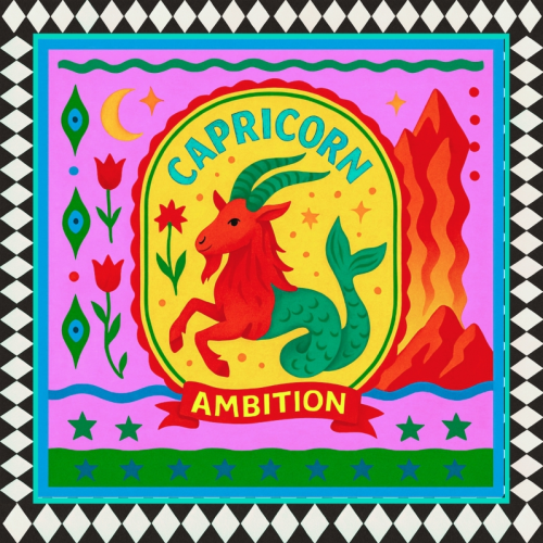 CAPRICORN STAR SIGN - Die Cut Sticker by Wallace Elizabeth