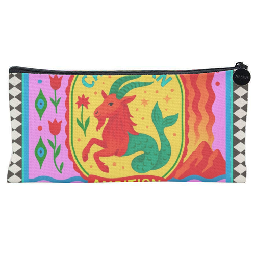 CAPRICORN STAR SIGN - flat pencil case by Wallace Elizabeth
