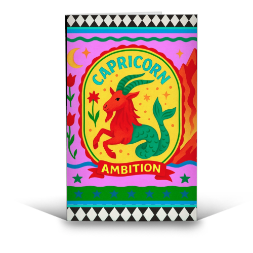 CAPRICORN STAR SIGN - funny greeting card by Wallace Elizabeth