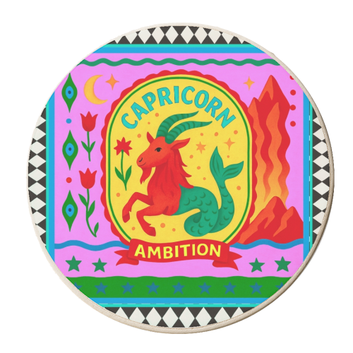 CAPRICORN STAR SIGN - personalised beer coaster by Wallace Elizabeth