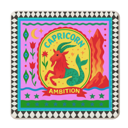 CAPRICORN STAR SIGN - personalised beer coaster by Wallace Elizabeth
