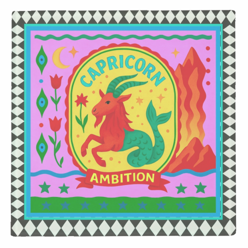 CAPRICORN STAR SIGN - personalised beer coaster by Wallace Elizabeth