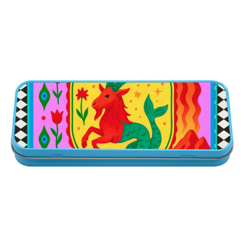 CAPRICORN STAR SIGN - tin pencil case by Wallace Elizabeth