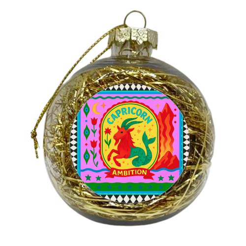 CAPRICORN STAR SIGN - xmas bauble by Wallace Elizabeth