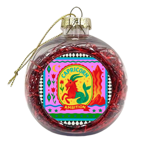 CAPRICORN STAR SIGN - xmas bauble by Wallace Elizabeth