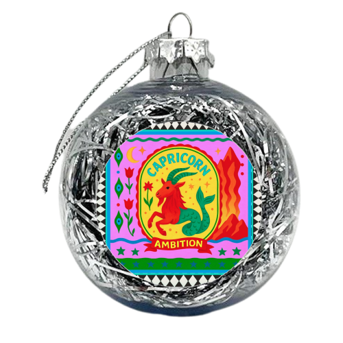 CAPRICORN STAR SIGN - xmas bauble by Wallace Elizabeth