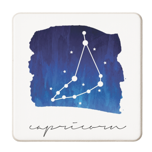 Capricorn Zodiac Constellation - personalised beer coaster by Toni Scott