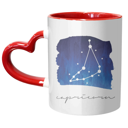 Capricorn Zodiac Constellation - unique mug by Toni Scott