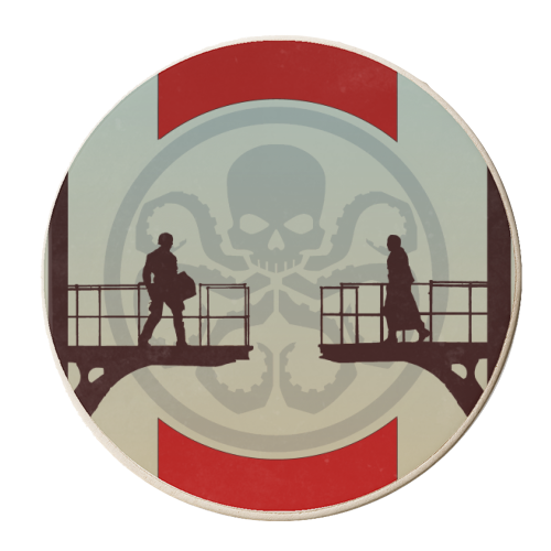 Captain America 1943 - personalised beer coaster by Danny Welch