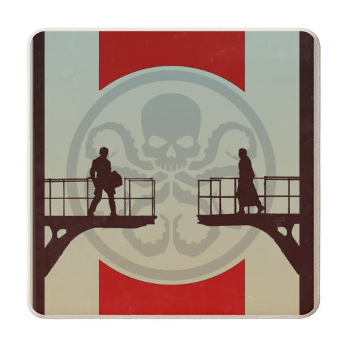 Captain America 1943 - personalised beer coaster by Danny Welch