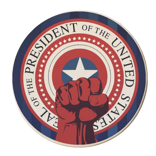 Captain America Brave new world - personalised beer coaster by Danny Welch