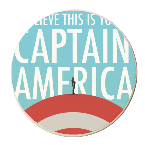 Captain America Civil War - personalised beer coaster by Danny Welch