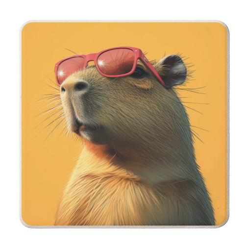 Capy-bara - personalised beer coaster by DejaReve