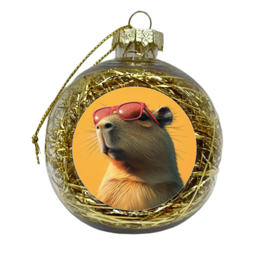 Capy-bara - xmas bauble by DejaReve