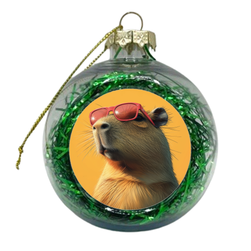 Capy-bara - xmas bauble by DejaReve
