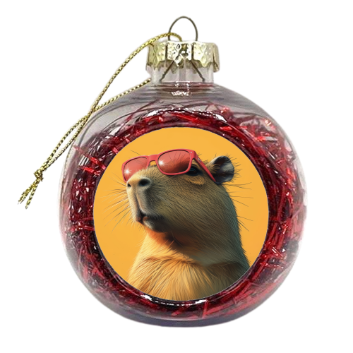 Capy-bara - xmas bauble by DejaReve