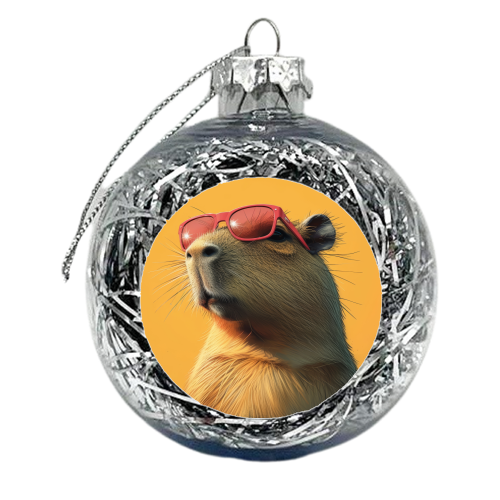 Capy-bara - xmas bauble by DejaReve