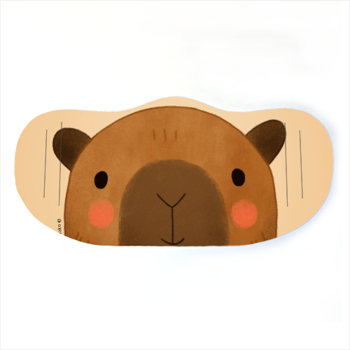Capybara in love - face cover mask by Juliana Motzko