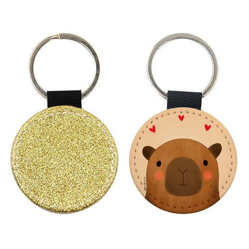 Capybara in love - keyring by Juliana Motzko