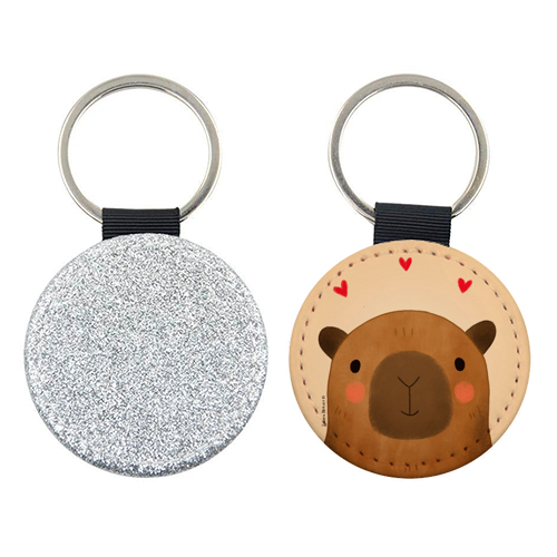 Capybara in love - keyring by Juliana Motzko