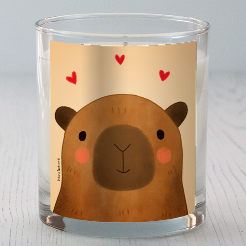 Capybara in love - scented candle by Juliana Motzko