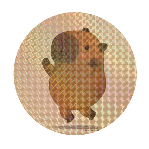 Capybara jumping - Circle Sticker by Juliana Motzko