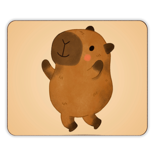 Capybara jumping - designer placemat by Juliana Motzko