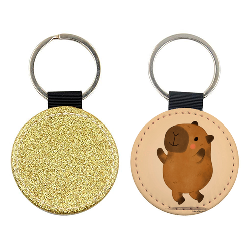 Capybara jumping - keyring by Juliana Motzko