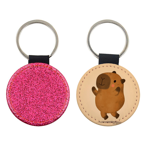 Capybara jumping - keyring by Juliana Motzko