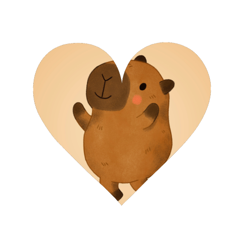 Capybara jumping - Magnet by Juliana Motzko
