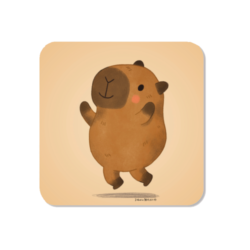 Capybara jumping - Magnet by Juliana Motzko