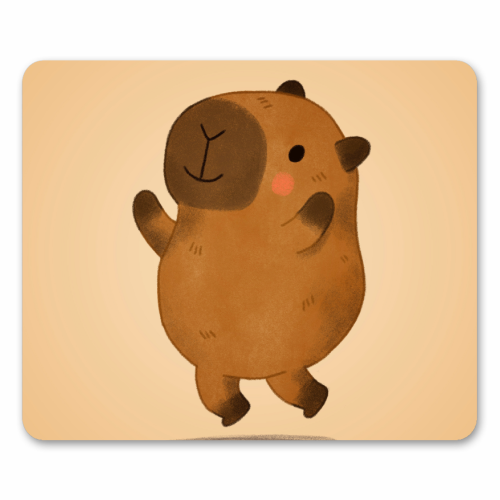 Capybara jumping - mouse mat by Juliana Motzko